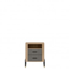 Naktskapīts DANTE DT22, Ozols cremona/Pelēks matēts/Melns